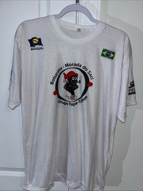 Brasil Backpacker Ecological Tour Travel T Shirt L Mens Import Viva Brazil